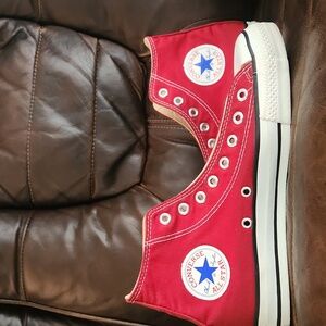 RARE Converse Made In USA Vintage 90s Red High-Top Chuck Taylor Sneakers 7.5